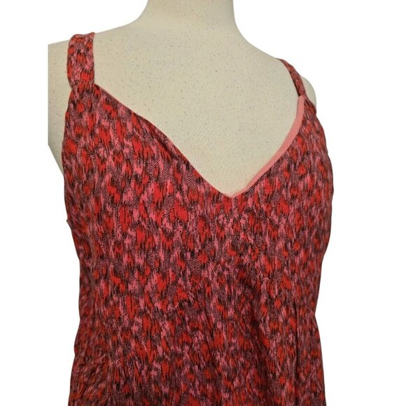 Joie Sleeveless Midi Printed Dress Size Large Red Print Casual - Picture 3 of 8